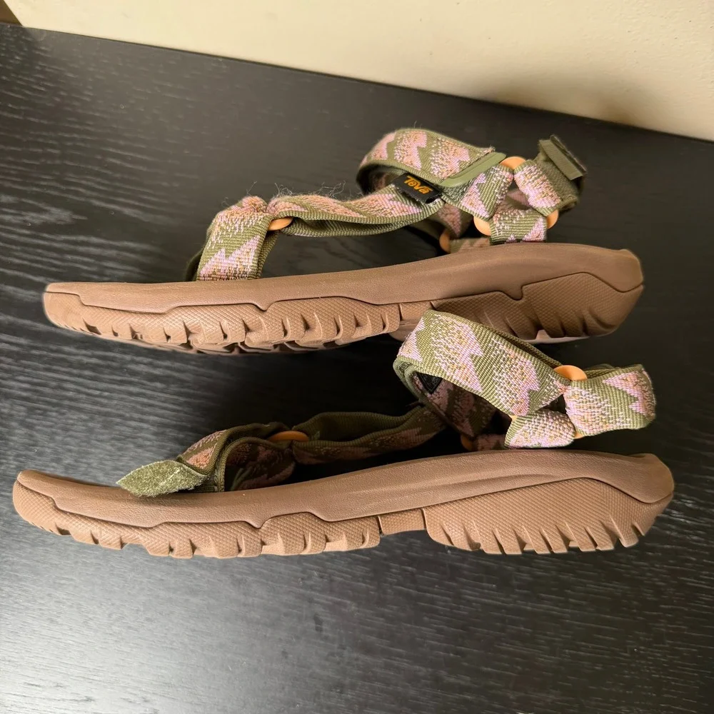 Teva Hurricane XLT2 Sandals Sage Green Pink Geometric Sport Hiking Womens 8